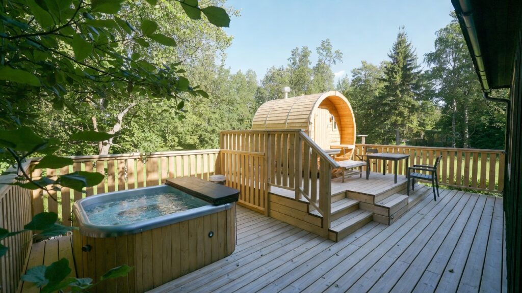 Utomhusspa med Bastu